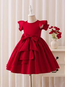 Váy dự tiệc Giáng sinh cho bé gái - Đỏ - Xem 1