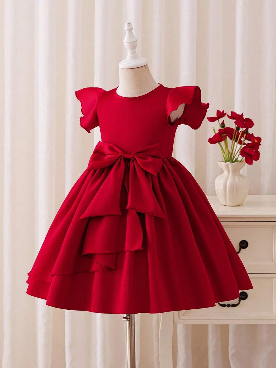 Váy dự tiệc Giáng sinh cho bé gái - Đỏ - Xem 1