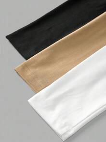Tseoso Bộ 3 áo thun dài tay ôm dáng màu đen trắng, thích hợp cho mùa thu đông, 95% cotton - Nhiều màu - Xem 11