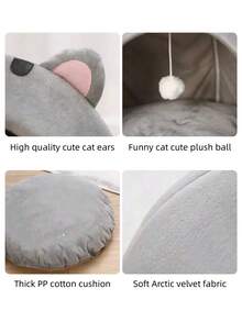 PETSIN 1pc New Cute Soft Cat Bed, Comfortable Cat House, Breathable Cat Sleeping Basket Suitable For Small, Medium And Large Cats, All Season Use