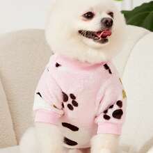 PETSIN 1 Pc Pink Panda Flannel Pet Graphic Warm Pet - Multicolor - View 5