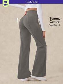 OutZeal 女式防紫外线凉爽触感收腹口袋喇叭裤户外日常休闲裤 - 灰色 - 查看 10