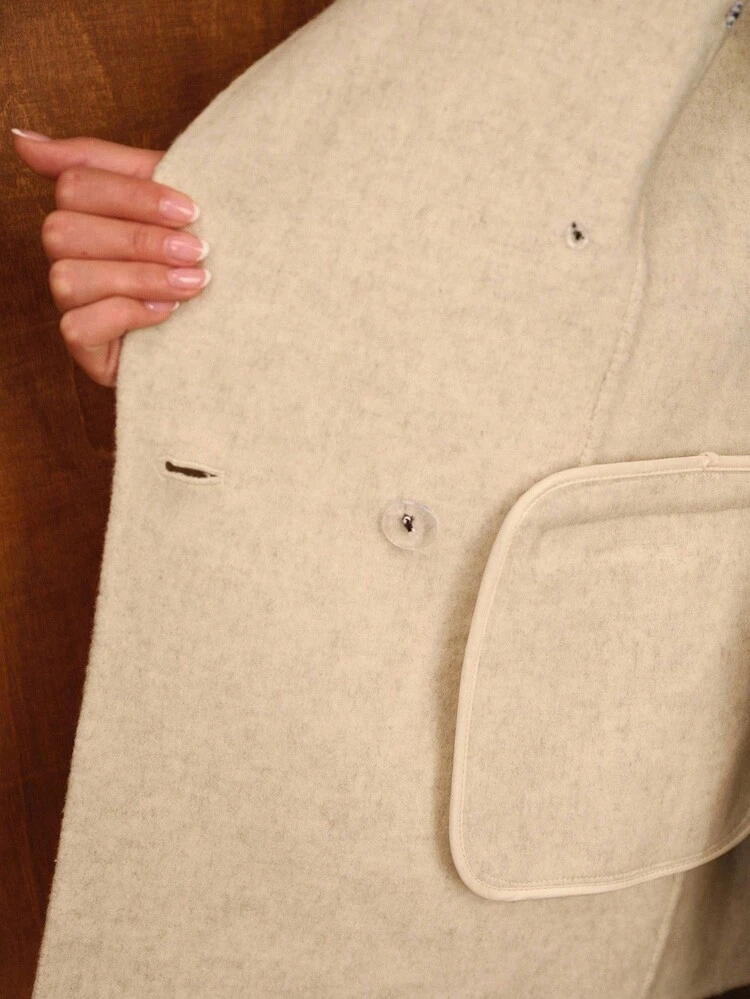 WOMEN'S DOUBLE-BREASTED DOUBLE-FACED WOOL OVERCOAT, AUTUMN/WINTER NEW ARRIVAL