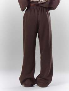 MUSERA Graphic Print Wide Leg Joggers Tracksuit Bottom Only Fall Autumn Cosy Joggers Cute Casual Coffee Club Christmas Thanksgiving