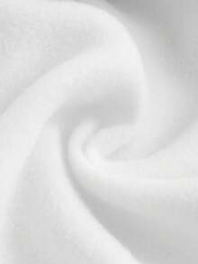 SHEIN Tween Girl White Knit Half-Zip Collar Loose Casual School English Print Sweatshirt, Back To School, Minimalist Daily Wear Fall Winter