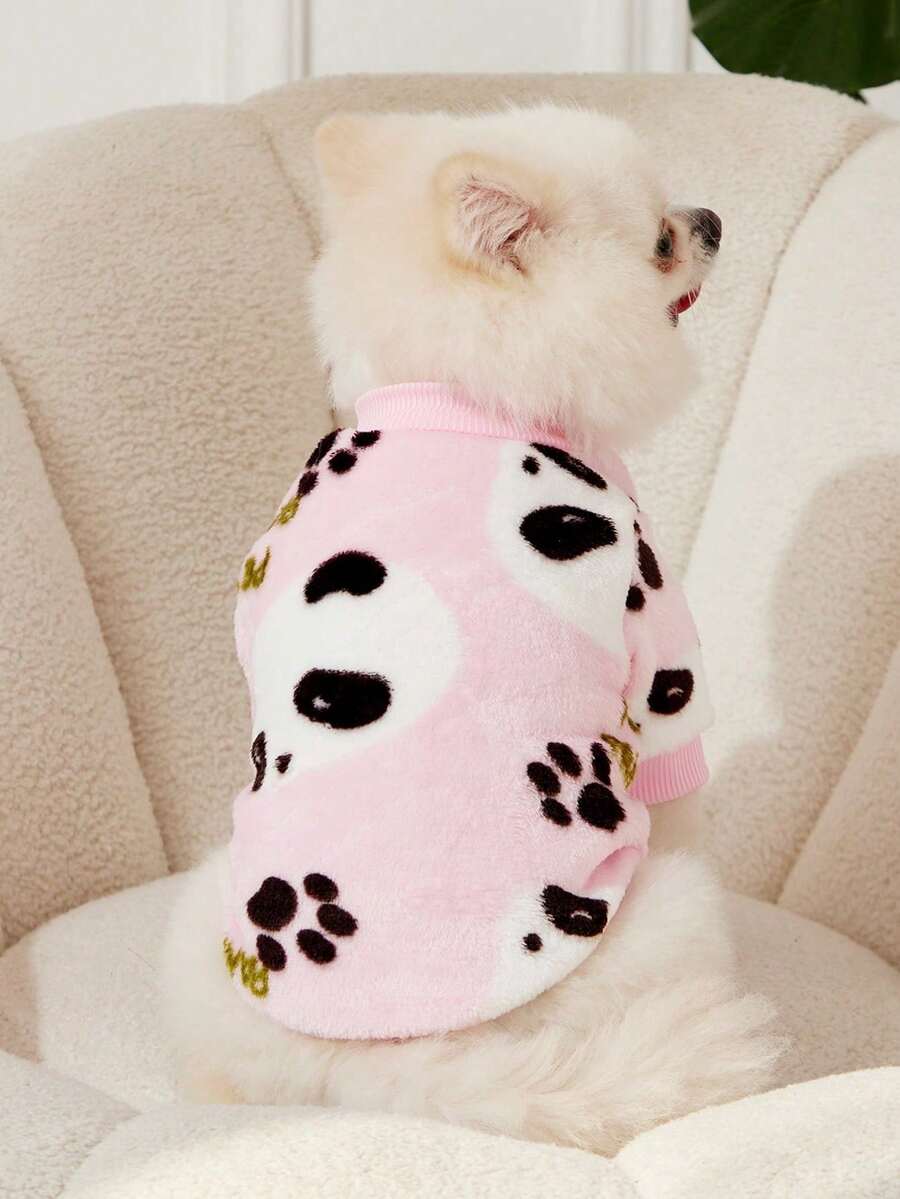 PETSIN 1 Pc Pink Panda Flannel Pet Graphic Warm Pet - Multicolor - View 1