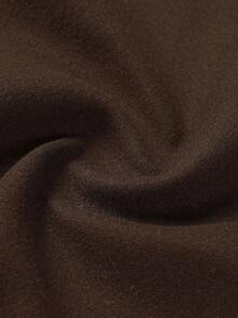 Manfinity Homme Men's Long Sleeve Short Casual Knitted Overcoat, Fall Winter, Old Money Style - Coffee Brown - View 7