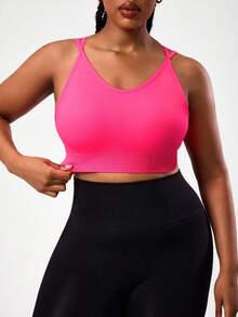 Rhythm Era 大码女式无缝工字背运动文胸