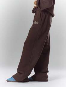 MUSERA Graphic Print Wide Leg Joggers Tracksuit Bottom Only Fall Autumn Cosy Joggers Cute Casual Coffee Club Christmas Thanksgiving