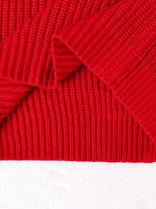 1 件年轻男孩休闲舒适时尚百搭柔软厚实提花针织灰色毛衣，适合日常穿着、上学、外出、运动、秋冬