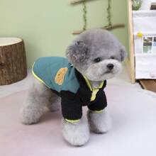 PETSIN 适合小型犬和猫的时尚宠物背心 - 柔软、厚实的材质在秋冬季提供温暖和舒适，非常适合室内休息和日常散步 - 綠色 - 查看 3