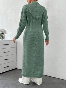 EURMUSE Cardigan With Detail And Long Special Button Detail+ 480 - Mint Green - View 4