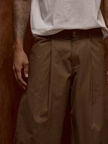 Musero 宽松灯笼裤，缝线细节设计 / 冬季 - 咖啡棕 - 查看 5