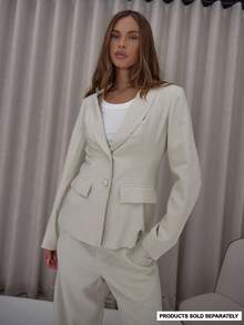 MUSERA Blazer ajustado con cintura ceñida, elegante, lindo, sexy, ropa de calle para otoño, invierno, fiesta de primavera - Albaricoque - Ver 1