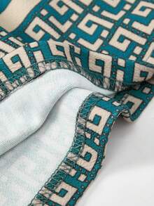 Ellevyn 优雅通勤极简印花拼布连衣裙，适合日常穿着