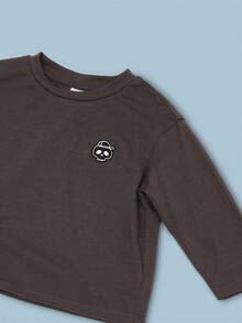 SUMWON Baumwoll Baby Jungen Dinosaurier Koordinations-Set mit karierter Hose und Langarm-Wintershirt, Herbst Outfit, passendes Zweiteiler-Set