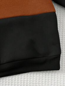 Cozy Pixies Felpa girocollo a maniche lunghe con colori a contrasto per bambino, versatile e confortevole in autunno/inverno