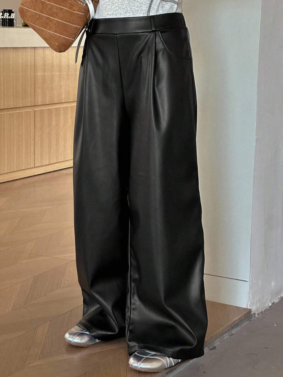 DAZY Tween Girls Daily Casual Fall Pants - Black - View 1