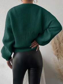 Women's Solid Color Minimalist Long Sleeve Cardigan