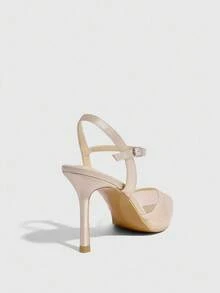 CUCCOO SZL Giày cao gót hở mũi đính đá giả lưới satin tương phản sang trọng gợi cảm cho tiệc cưới trang trọng - Rượu sâm banh - Xem 4