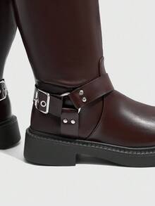 Daringsoles Botas medianas de mujer de color marrón