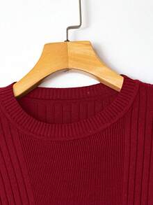 GlowEve New V-Neck Cardigan Vest For Women, Minimalist European And American Style, Solid Color, Elegant, Versatile Knit Top - Red - View 4