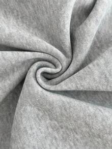 FavEase Women's Fleece Elastic Waist Solid Color Pleated Casual Sweatpants - Grey - View 7