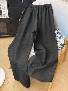 Franclia Pantaloni da tailleur/casual larghi e morbidi a gamba ampia, effetto snellente, per taglie comode