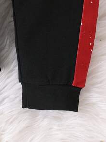 2 Stücke Baby/Kleinkind Jungen Weihnachts-Themen Grafik Rundhals Langarm Top und Hose Set - Rot - Übersicht 6