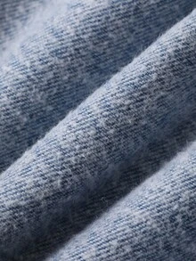 Dazy Kids 女童破洞阔腿牛仔裤，秋冬季保暖内衬 - 藍色 - 查看 9