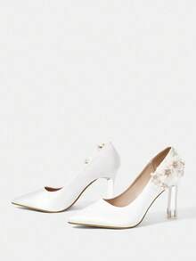CUCCOO HITCHD 女士时尚白色高跟鞋 - 白色 - 查看 9