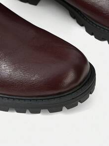 MOTF PREMIUM 女士时尚个性化多功能及膝马靴，适合万圣节 - 酒紅色 - 查看 3