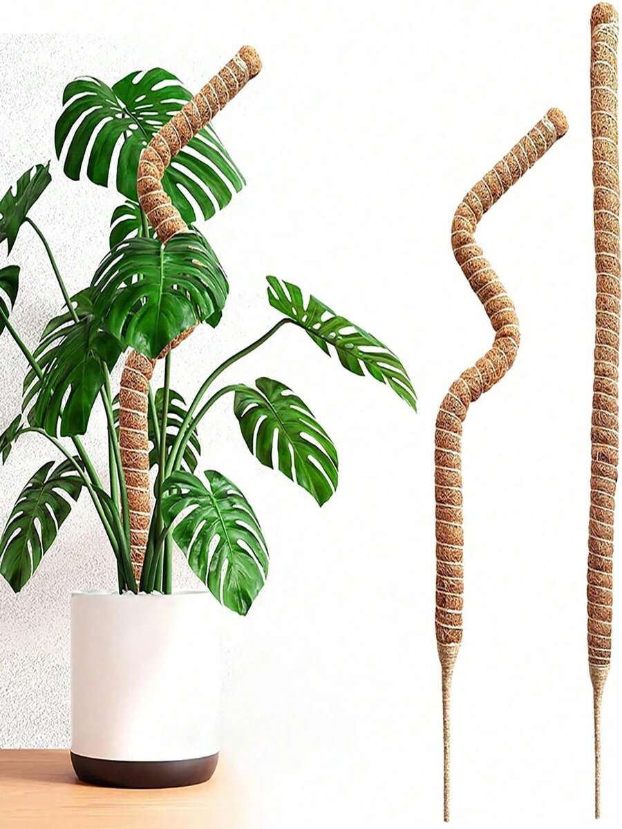 1 Stück Kokos-Kokosfaser-Moosstab für Pflanzen wie Monstera, biegsame Pflanzenstäbe zur Unterstützung, Pflanzenstäbe für Zimmerpflanzen, Kokos-Kokosfaser-Pflanzenstab, Monstera-Moosstab für kletternde Pflanzen