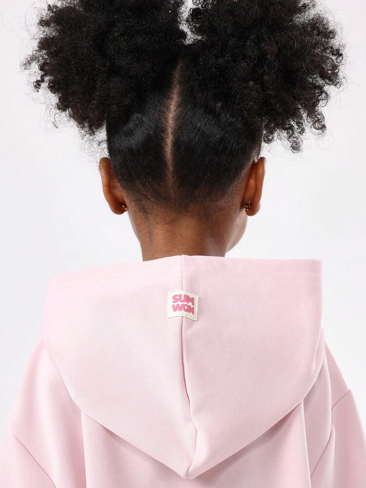 Oversized Hoodie Dress With Star Details And City Print