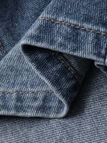 DAZY Women's Regular Waist Casual Denim Shorts With Stylish Design - Medium Wash - View 7