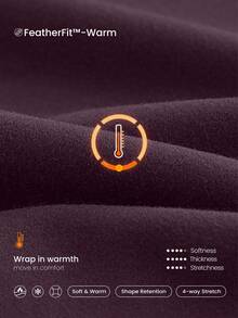 GLOWMODE FeatherFit™-Warm Slim-It It's Chilly 羊毛衬里修身长袖夹克，带拇指孔，秋冬瑜伽日常休闲 - 櫻桃可樂 - 查看 4