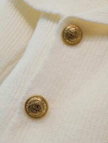 Franclia Women's Simple And Fashionable Cross-Lapel Minimalist Fashion Cross V-Neck Solid Color Straight Shoulder Long Sleeve Metal Button Slim Fit Plus Size Knitted Vintage Elastic Collar Sweaters Chic Cardigan Casual Business Office Elegant Tops, Spring Fall Winter