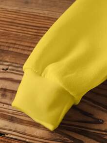 SpongeBob SquarePants | SHEIN Young Girl Cartoon Graphic Crew Neck Long Sleeve Sweatshirt - White - View 4