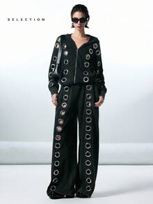 LYSMO Hanorac cu mânecă lungă și glugă pentru femei