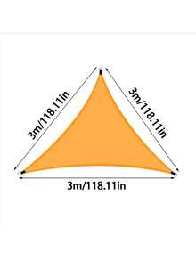 SHEIN 1 件户外三角遮阳棚防水遮阳篷帐篷天篷花园野餐露营遮阳篷布遮阳防水遮阳棚三角遮阳户外庭院派对泳池遮阳布 3*3*3 米 - 彩色 - 查看 2