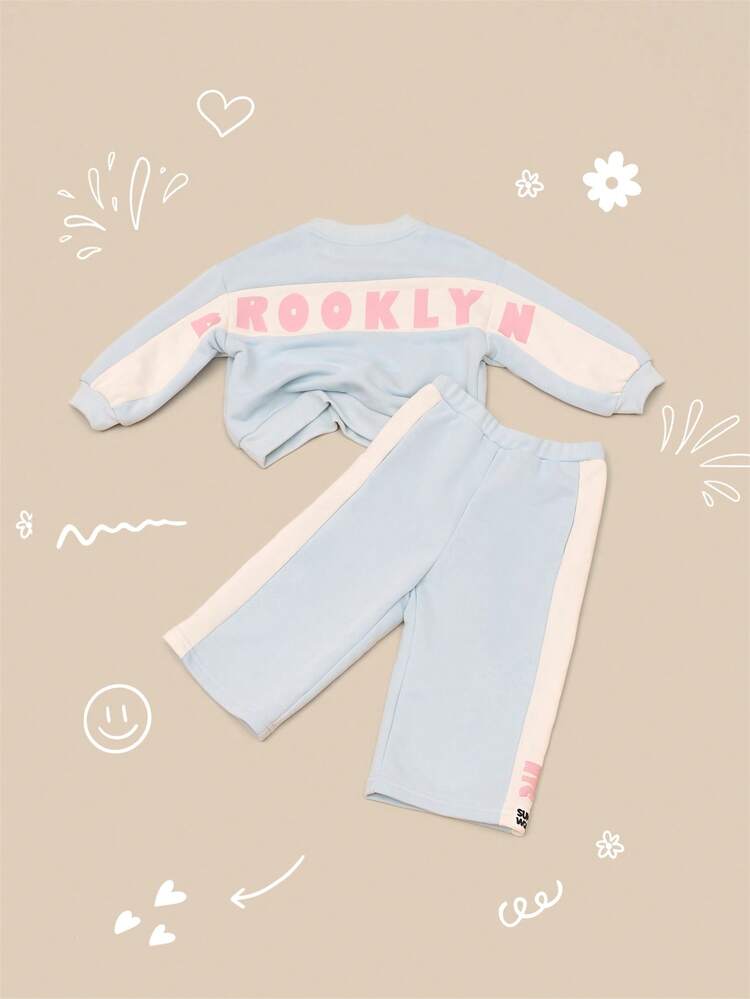 Brooklyn Print Sweatshirt And Jogger Set