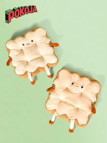 1pc Cartoon Toast Shaped Seat Cushion For Home Chair, Non-Slip Pad For Living Room, Balcony, Car Seat Cushion