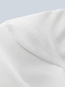 INAWLY Plus Size Women Casual Waist Cinched Long Sleeve Shirt Dress - White - View 6