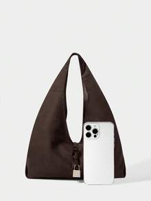 SHECARRY 休闲时尚女士大容量单肩包，适合日常使用 - 棕色 - 查看 4