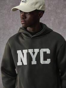 STYNVO Men's Letter Graphic Casual Loose Fit Hoodie & Pants Set, Fall Clothes Winter