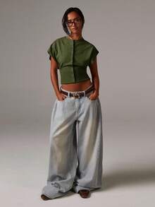 Athîral Casual Commute Solid Color Button Front Knit Vest In Fall/Winter,Christmas Sweater