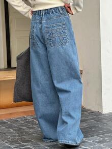 DAZY Tween Girls Casual Denim Jeans - Blue - View 1