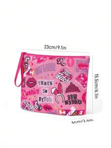 Mean Girls | SHEIN Makeup Bags - Pink - View 7