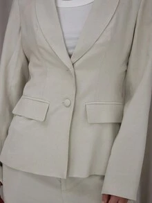 MUSERA Blazer ajustado con cintura ceñida, elegante, lindo, sexy, ropa de calle para otoño, invierno, fiesta de primavera - Albaricoque - Ver 6