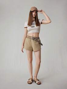 Solecia Women's Adjustable Buckle Design Fashionable Comfortable Simple Slippers - Apricot - View 5